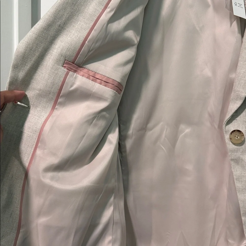 NWT J. Crew Light Tan Alexandra Blazer in Stretch Linen Blend, size 20 - Picture 6 of 11